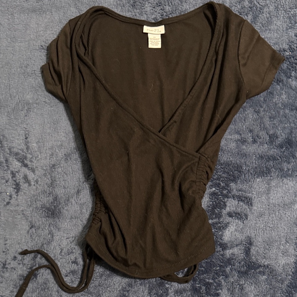 Rue21 Black Wrap Bodysuit